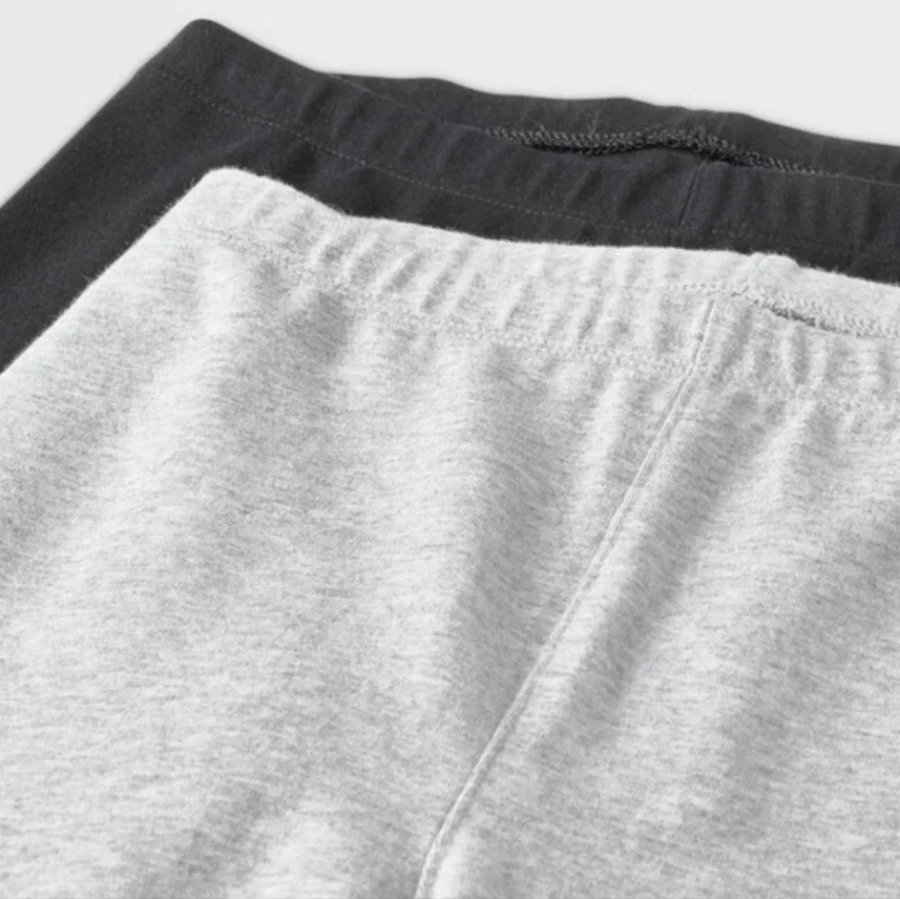 Cat and Jack Girls' 2pk Adaptive Leggings Black Gray S ( 6 / 7 )